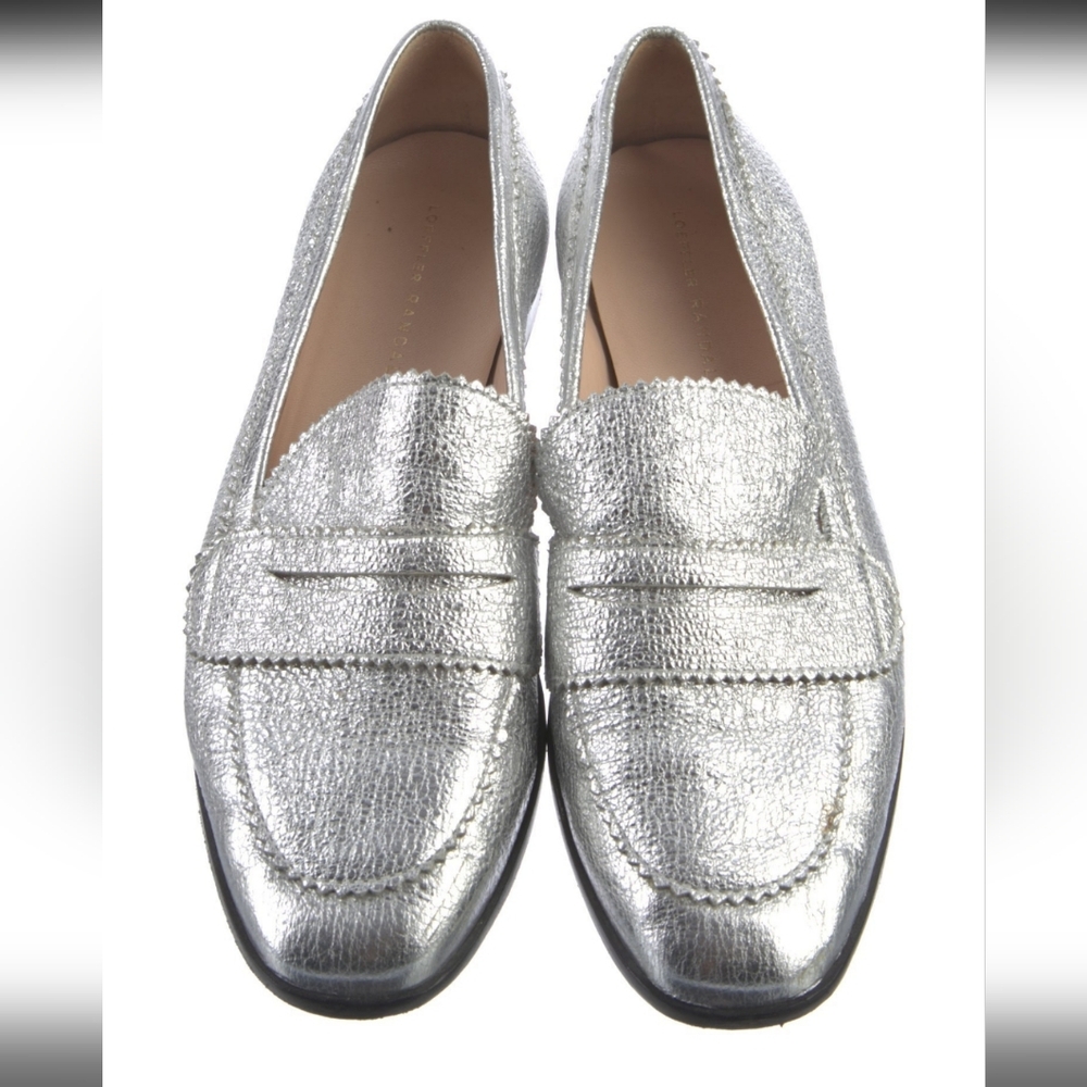 Loeffler Randall Silver Loafers